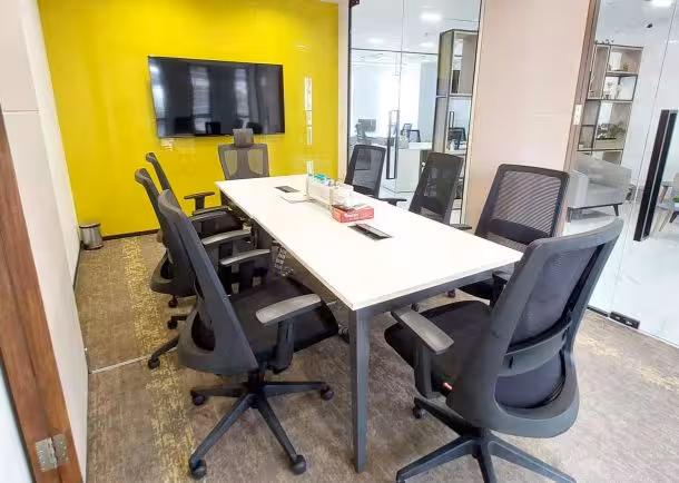 Conference area of Gujarat Property back office Top Interior Designer in Ahmedabad