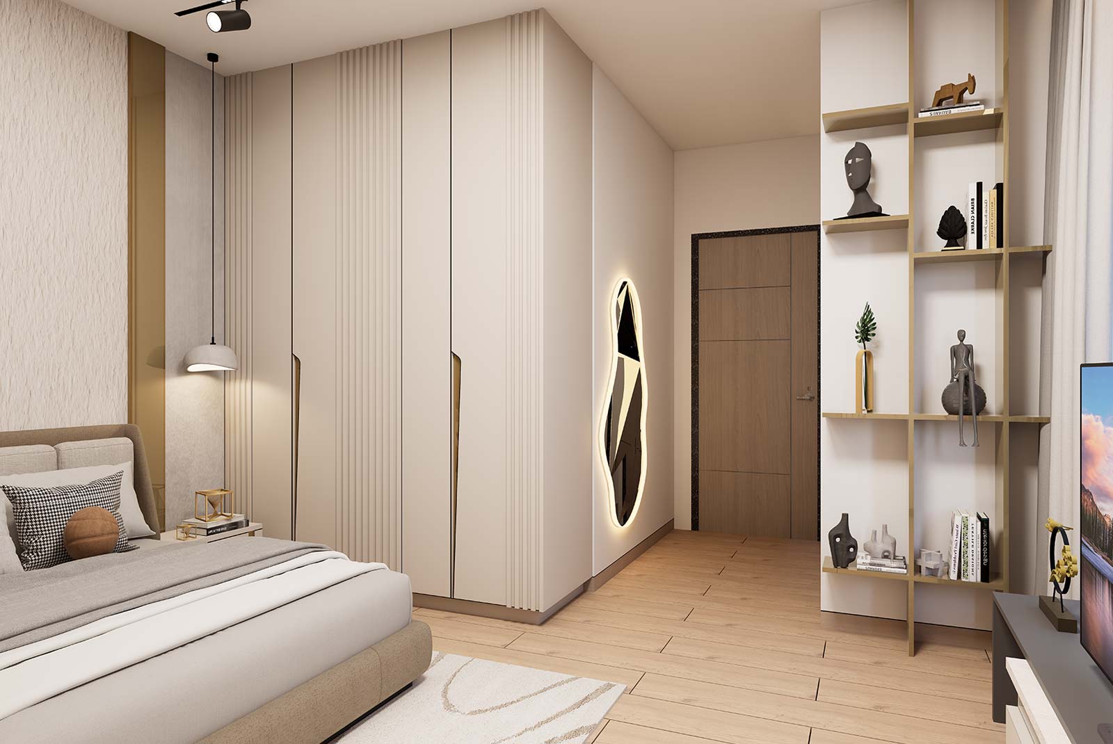 Client's wardrobe area