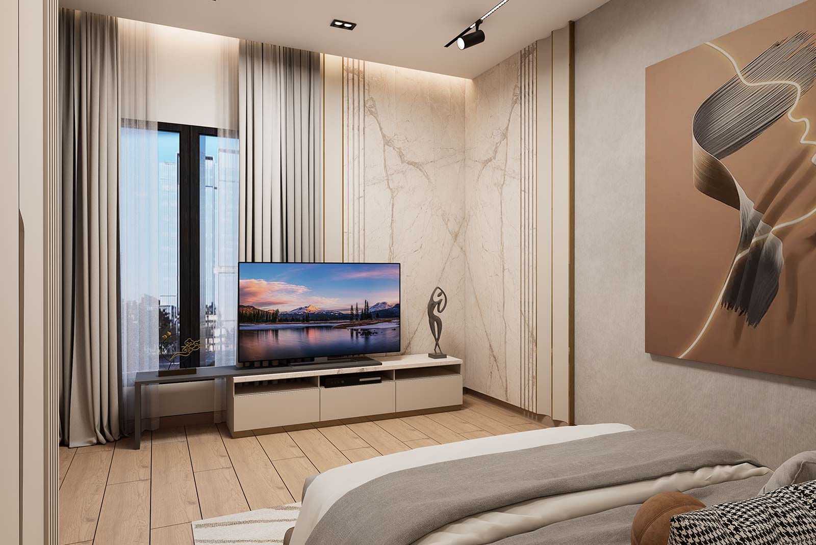 Client's bedroom Tv area